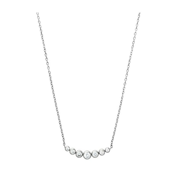 Michael Kors Jewelry - Silver MK Park Avenue Crystal Necklace NWT